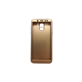 Husa 360 Grade Cu Geam Inclus Samsung Galaxy A6 Plus 2018,Gold Husa 360 Grade Cu Geam Inclus Samsung Galaxy A6 Plus 2018,Gold