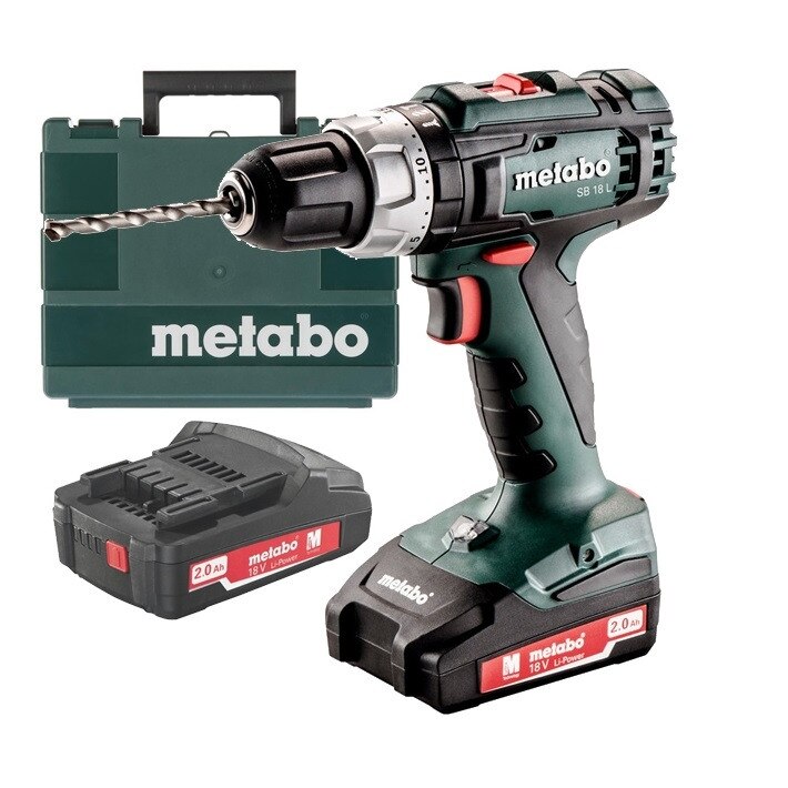 Masina de gaurit si insurubat METABO SB 18 L, 18 V tensiunea acumulatorului, 1.800 rpm turatii maxime