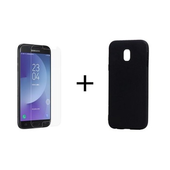 Pachet Folie Sticla + Husa silicon Neagra Samsung Galaxy J3 2017 Pachet Folie Sticla + Husa silicon Neagra Samsung Galaxy J3 2017
