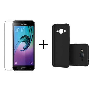 Pachet Folie Sticla + Husa silicon Neagra Samsung Galaxy J3 2016 Pachet Folie Sticla + Husa silicon Neagra Samsung Galaxy J3 2016