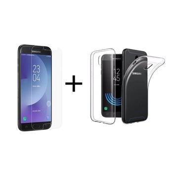 Pachet Folie Sticla + Husa silicon transparenta Samsung Galaxy J7 2017 Pachet Folie Sticla + Husa silicon transparenta Samsung Galaxy J7 2017