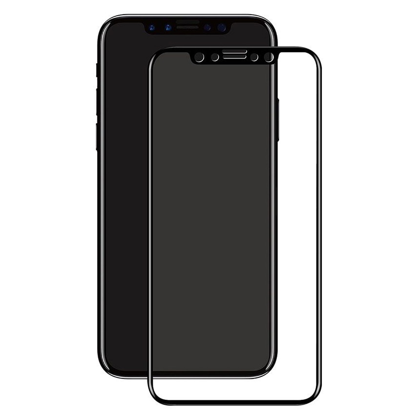 Folie de protectie Eiger 3D Edge to Edge Glass pentru Apple iPhone XS, Negru