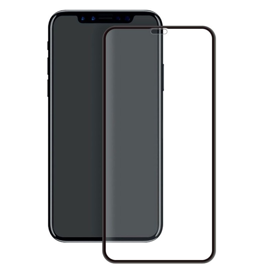 Folie de protectie Eiger 3D Edge to Edge Glass pentru Apple iPhone XR, Negru