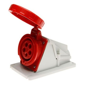 Priza industriala Aparenta Gewiss, 3P+N+E, IP67, 63A, 400, GW63527 Priza industriala Aparenta Gewiss, 3P+N+E, IP67, 63A, 400, GW63527