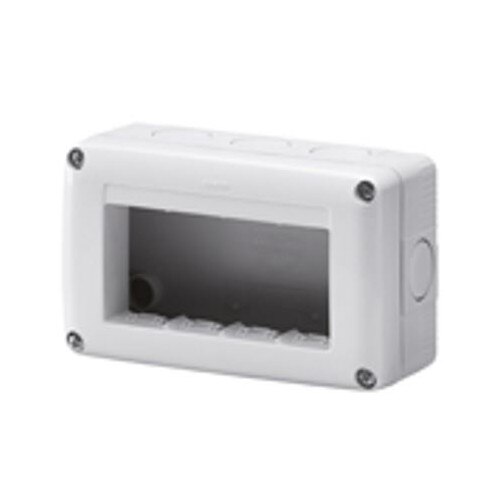 Doza aparat Gewiss, gama 27 Combi, 4 module, aparent, IP40, GW27004