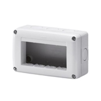 Doza aparat Gewiss, gama 27 Combi, 4 module, aparent, IP40, GW27004 Doza aparat Gewiss, gama 27 Combi, 4 module, aparent, IP40, GW27004
