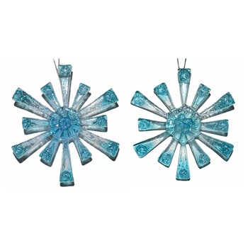 Ornament Craciun - stelute din sticla topita -2 buc Ornament Craciun - stelute din sticla topita -2 buc