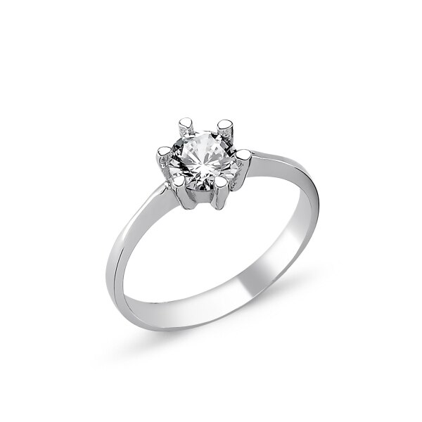 Inel elegant argint 925 rodiat cu zirconiu alb ITU0088 - BeSpecial 9953