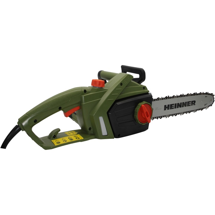 Heinner Elektromos láncfűrész (láncfűrész) VDE002, 1800 W, 230 V, 35 cm-es pengehossz, 13,5 m/s láncsebesség, 9,53 mm (3/8) láncemelkedés