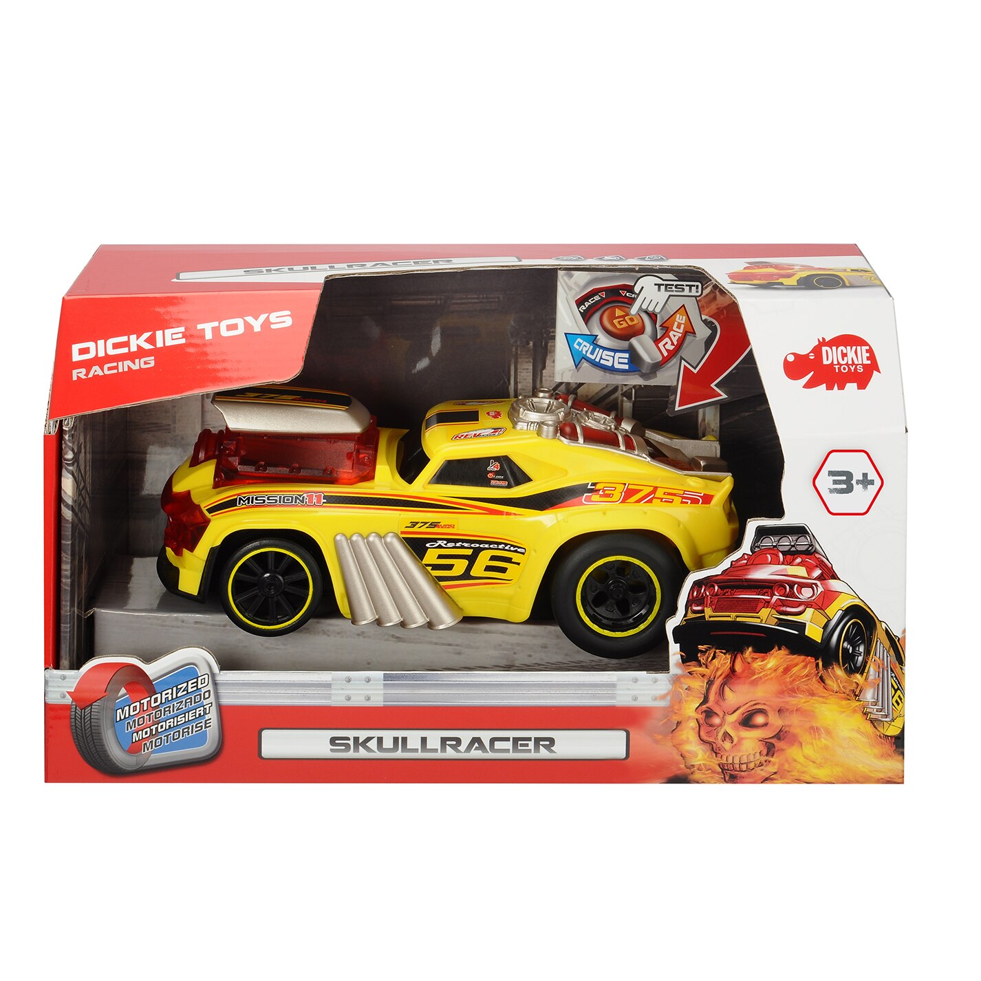 Masinuta Dickie Toys Racing Skullracer, 24 cm