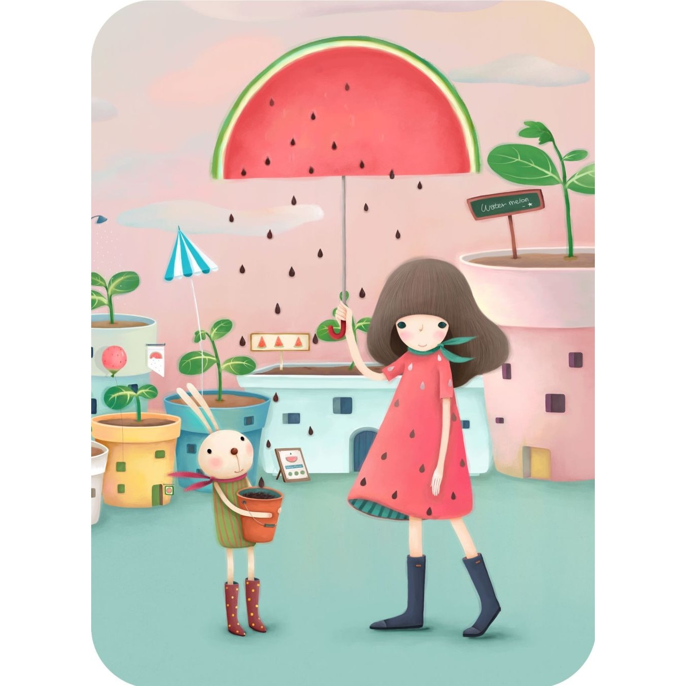 Felicitare Eclectic - Melon Shower