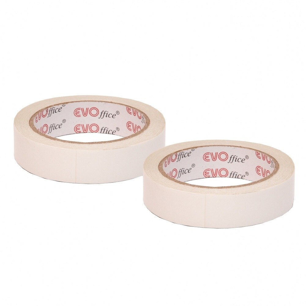 Dubluadeziva Set 2 role Banda dublu adeziva EVOffice, transparent , 48mm x 20m
