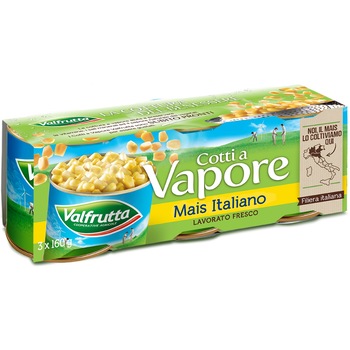 Porumb dulce pre-gatit la abur 3x150g Valfrutta Porumb dulce pre-gatit la abur 3x150g Valfrutta
