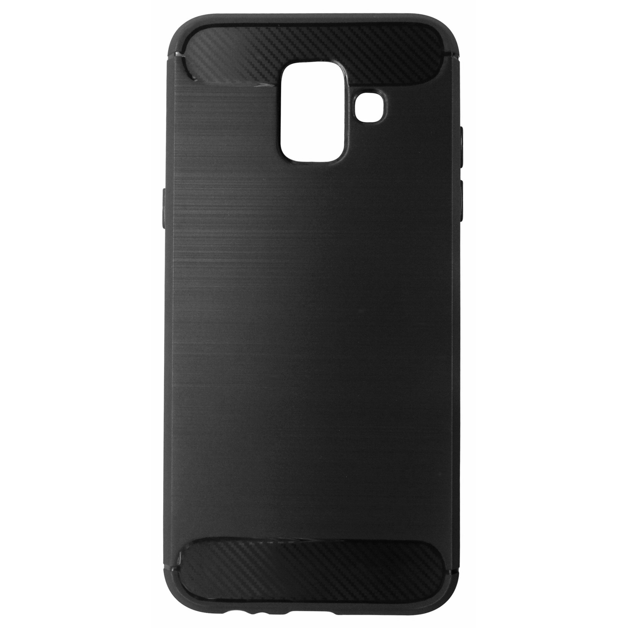 Husa Forcell Carbon silicon neagra pentru Samsung Galaxy A6 2018