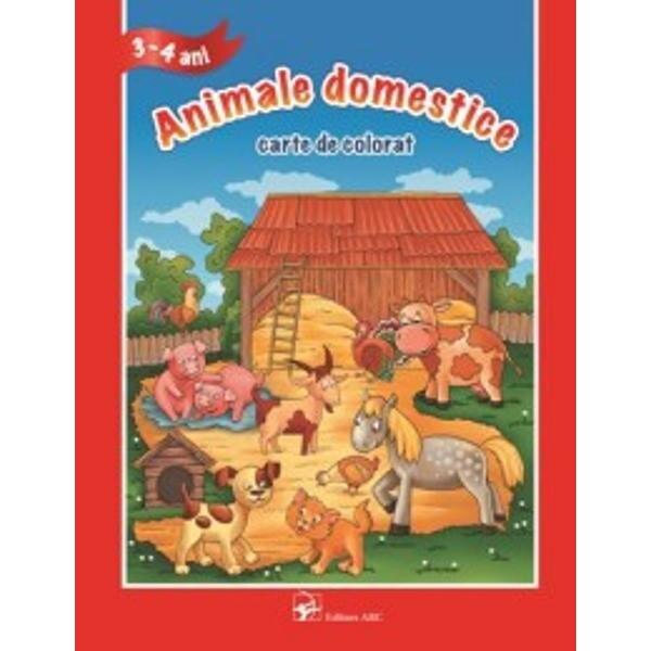 3-4 Ani - Animale domestice - Carte de colorat