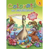Colorati cu abtibilduri 3 - Dinozauri