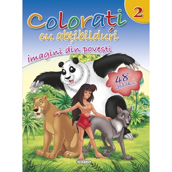 Colorati cu abtibilduri 2 - Imagini din povesti Colorati cu abtibilduri 2 - Imagini din povesti
