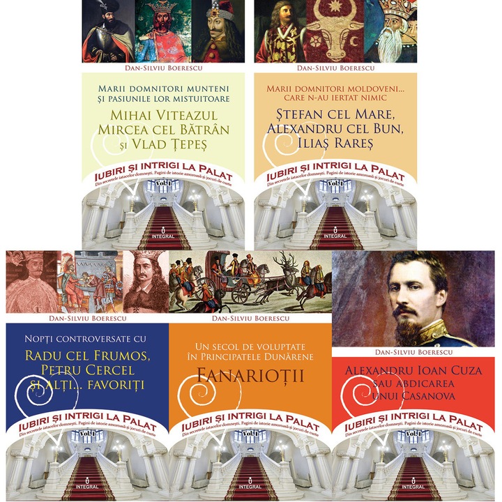 Set 5 carti Iubiri si intrigi la palat, volumele I-V - prezentate de Dan Silviu Boerescu