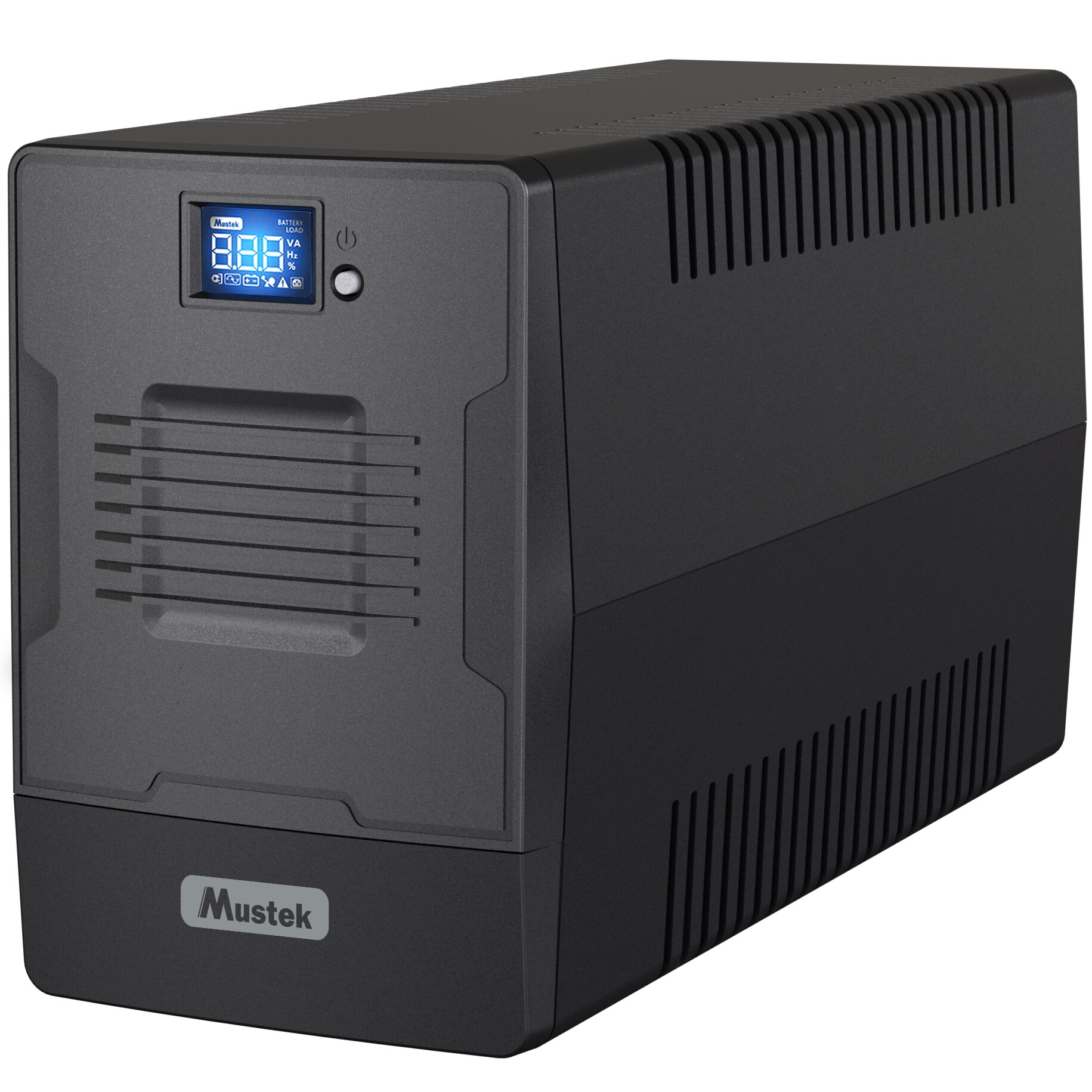 UPS MUSTEK Line Int. cu management, LCD, 1500VA/ 900W, AVR, 2 x IEC & 2 x Shucko, display LCD, USB, combo RJ45, Fan