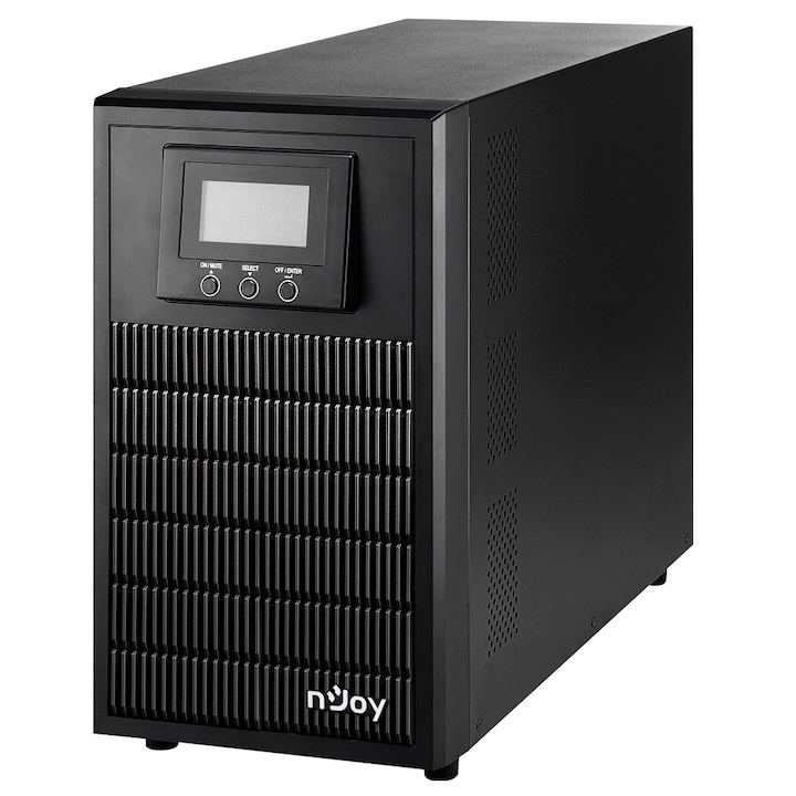UPS nJoy Aten PRO 3000, 3000VA/2700W, On-line, LCD екран, 3 х Контакта тип Schuko със защита
