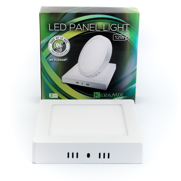 Keramix Falon Kívüli Led Panel 12W 4500K Szögletes