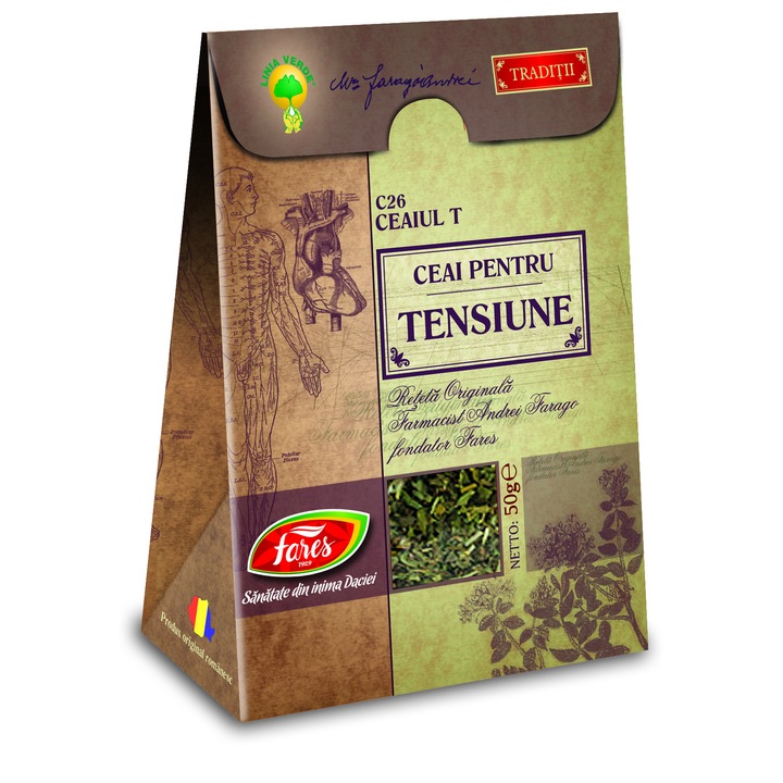 Ceaiul T - Ceai pentru Tensiune, punga 50 gr, Reteta originla Andrei Farago