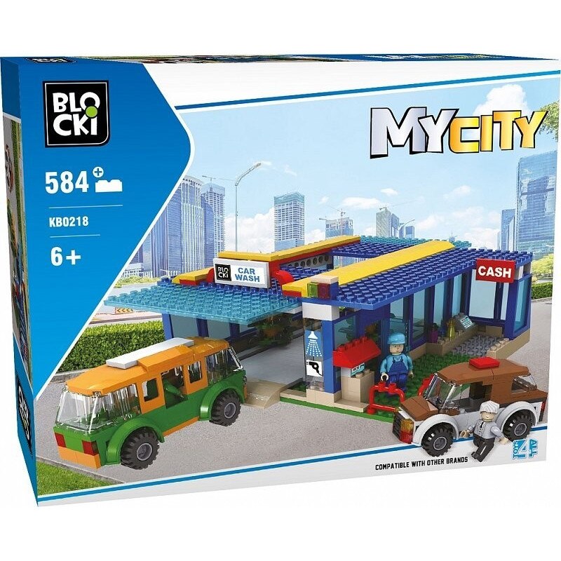 Set de constructie Blocki My City Car Wash, 584 piese