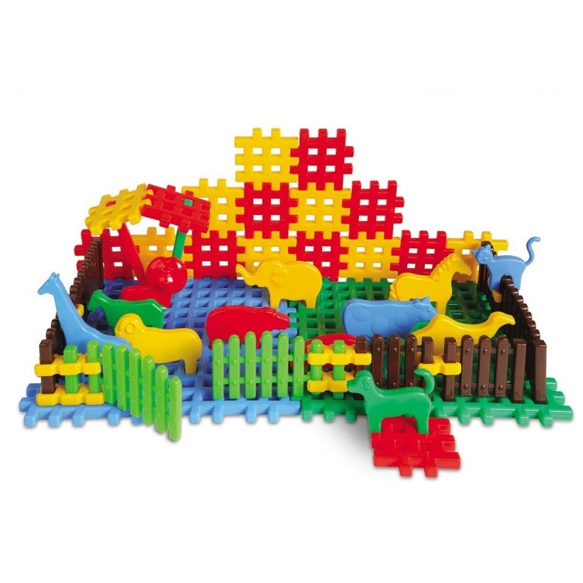 Set de contructie Mario-Inex, Waffle, Multicolor