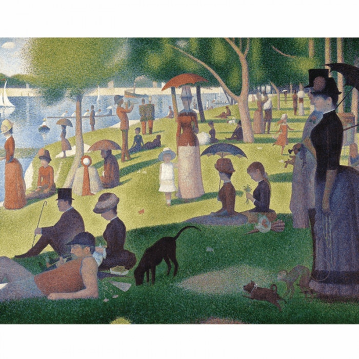 Set pictura artistica pe panza - O duminica de vara pe insula Grande-Jatte