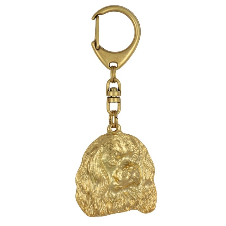 Ключодържател, Art-Dog, сплав/златно покритие, форма на кучешка глава, 4,9 x 4,3 см, злато