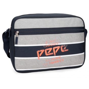 Geanta umar 38 cm cu compartimente de laptop Pepe Jeans Pierre Geanta umar 38 cm cu compartimente de laptop Pepe Jeans Pierre