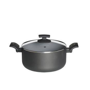 Oala din aluminiu Pyramis CERATECH BLACK, diametru 20cm, capacitate 2,8litri, invelis interior neaderent din ceramica Oala din aluminiu Pyramis CERATECH BLACK, diametru 20cm, capacitate 2,8litri, invelis interior neaderent din ceramica