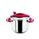 Oala sub presiune din inox Pyramis CHROMA, diametru 22cm, capacitate 6litri, fixarea capacului in orice pozitie, potrivita pentru toate tipurile de plite