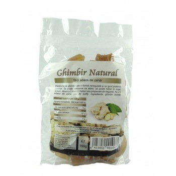 Ghimbir natural bucati - fara adaos de zahar 150 g Ghimbir natural bucati - fara adaos de zahar 150 g