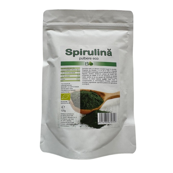 Spirulina pulbere ECO 125 g