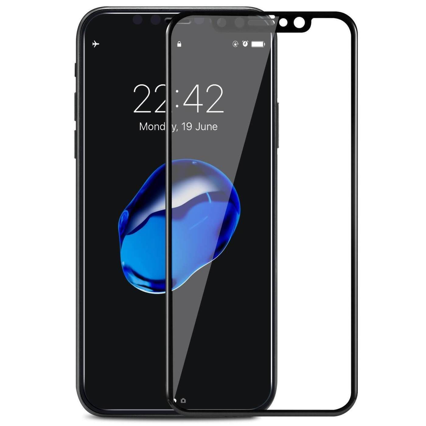 Folie sticla 3D, Apple iPhone 11 Pro Max, Acopera tot ecranul, Negru
