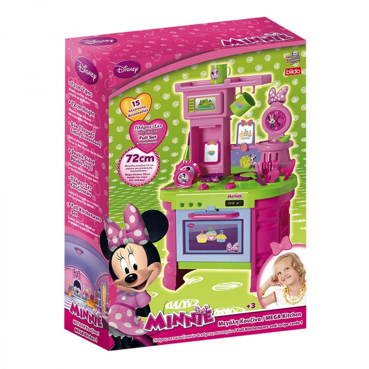 Disney Minnie egér játékkonyha, 15 kiegészítővel 2/#