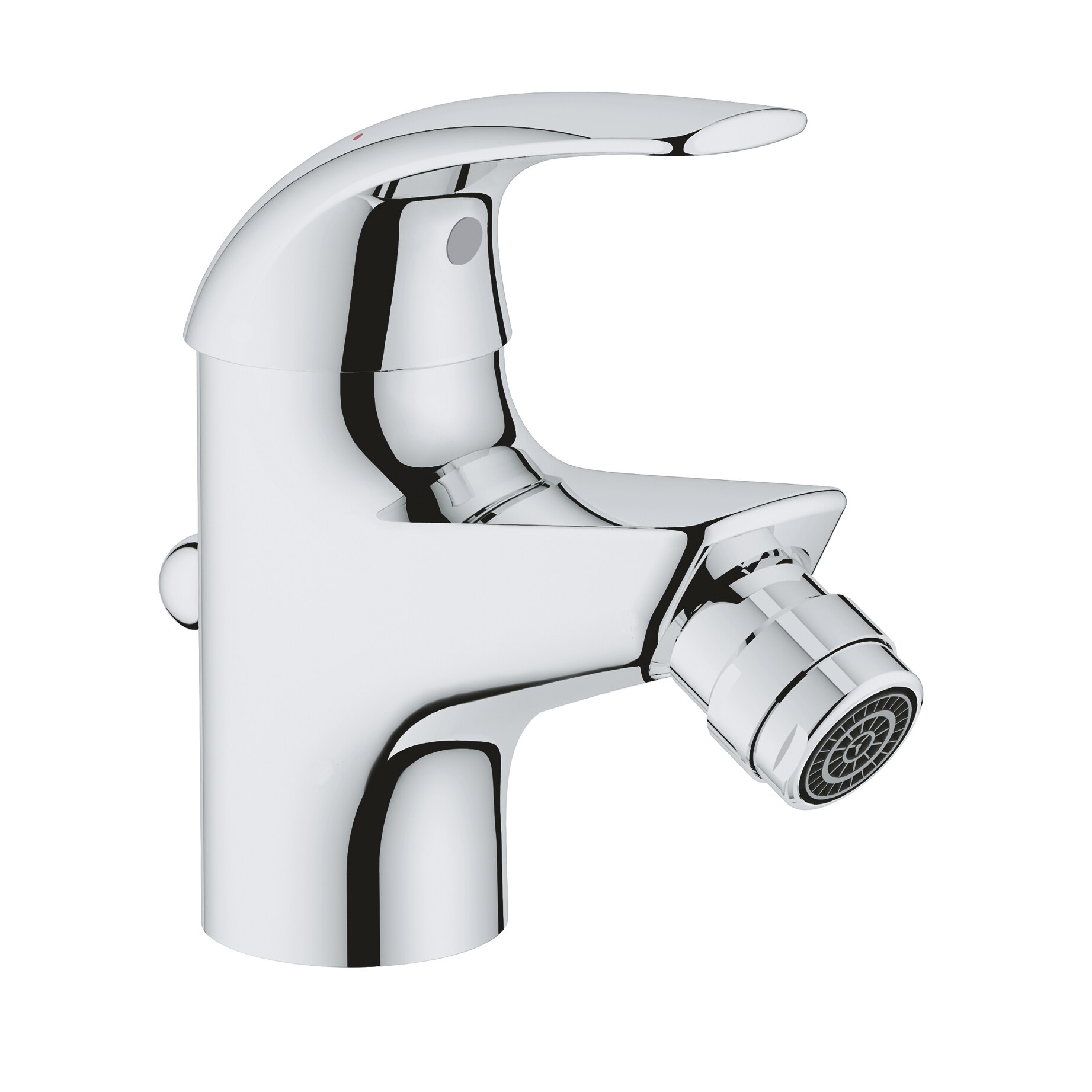 Baterie bideu Grohe Start Curve, monocomanda, 1/2'', cartus ceramic, limitator debit, set evacuare cu tija, marimea S, Crom