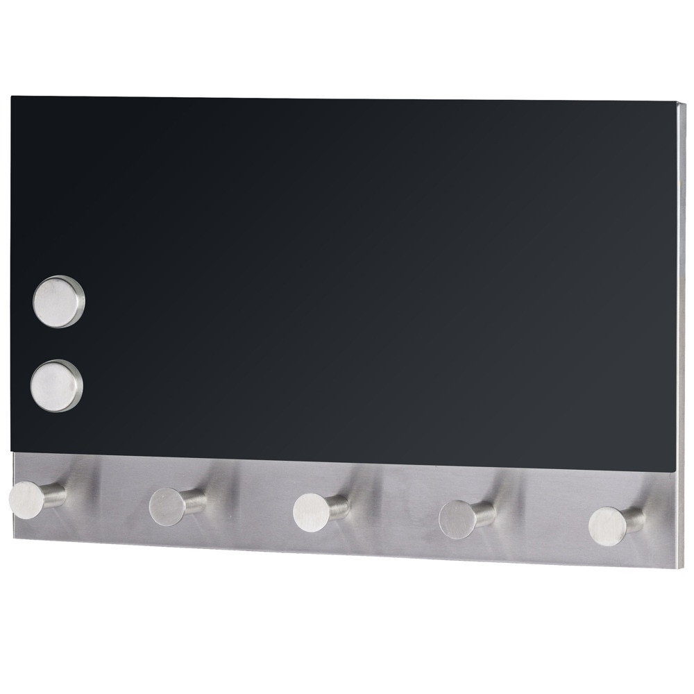 Tabla magnetica din sticla Wenko, 30 x 19 cm, Negru