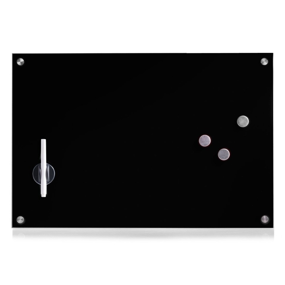 Tabla magnetica Zeller, Sticla, 60x40 cm, Negru