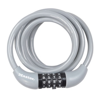 Antifurt Master Lock cablu spiralat cu cifru 1.8m x 8mm Gri Antifurt Master Lock cablu spiralat cu cifru 1.8m x 8mm Gri