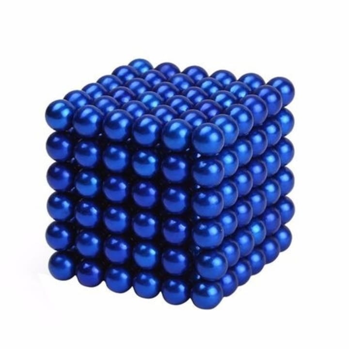 Игра за умения Zanox, 216 магнитни топки, Син цвят, 5 мм