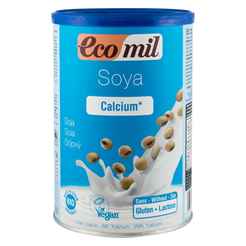 Pudra BIO de soia cu calciu, Ecomil, 400g