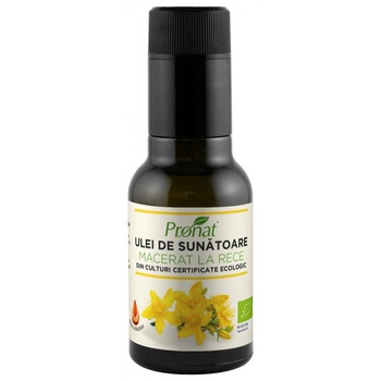 Ulei BIO de sunatoare macerat la rece, 100ml Ulei BIO de sunatoare macerat la rece, 100ml