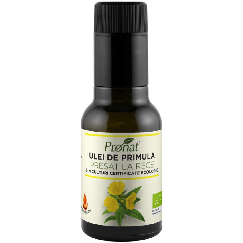 Ulei BIO de primula (luminita de seara) presat la rece, 100ml