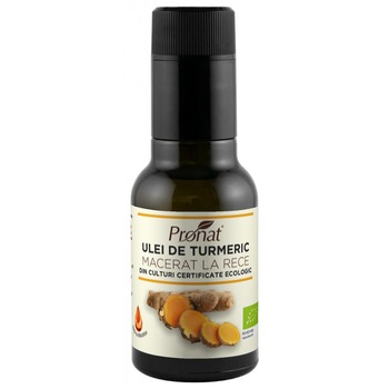 Ulei BIO de turmeric (curcuma) macerat la rece, 100ml Ulei BIO de turmeric (curcuma) macerat la rece, 100ml