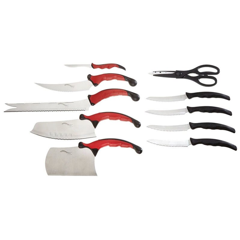 Set cutite profesionale Contour, 10 piese, suport inclus