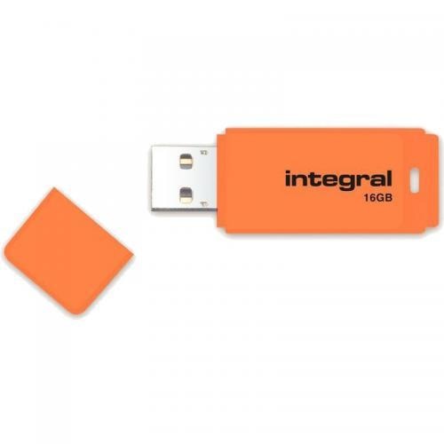 Stick USB INTEGRAL. 16GB, Usb 2.0, portocaliu