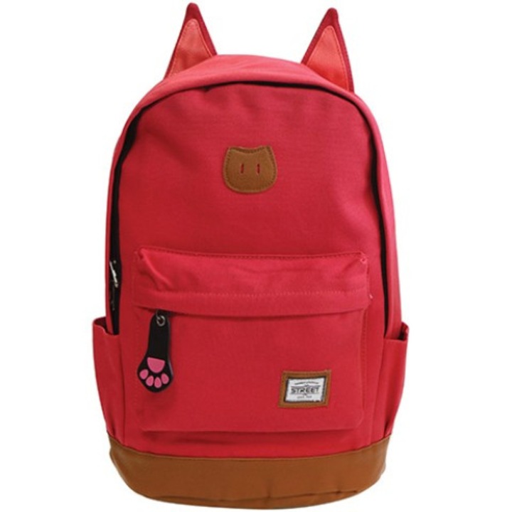 Ghiozdan Street Cat rosu 42 cm