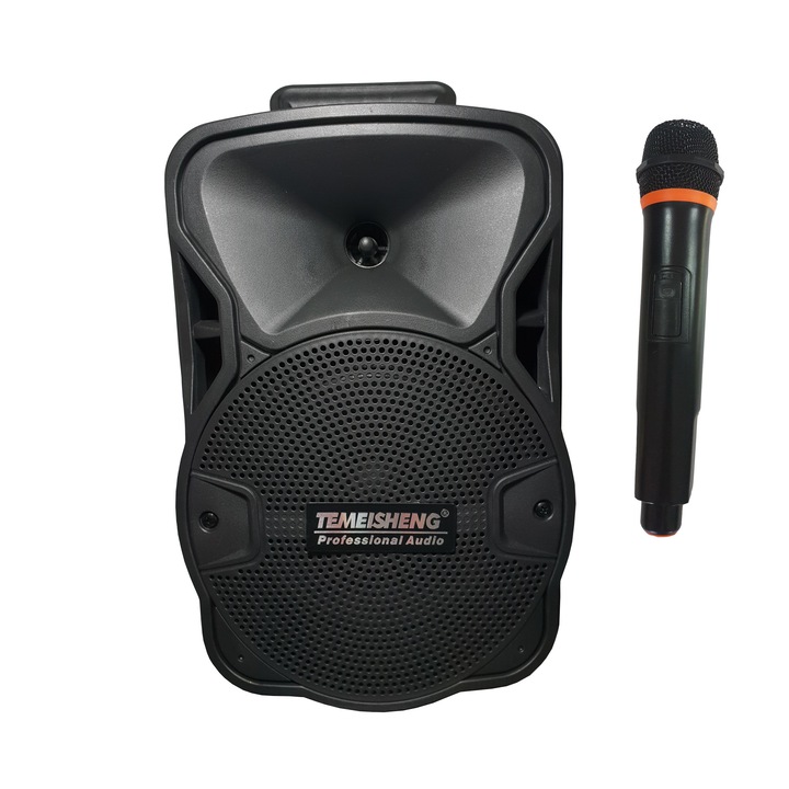 Hangszóró Troller típusú aktív állomással, BOOMBASTIC, 1 vezeték nélküli mikrofon, Stick olvasó, SD kártya, Bluetooth, rádió